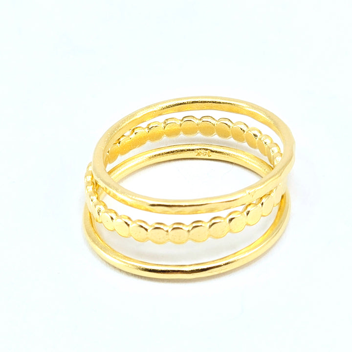 טבעת עדינה פשוטה ציפוי זהב