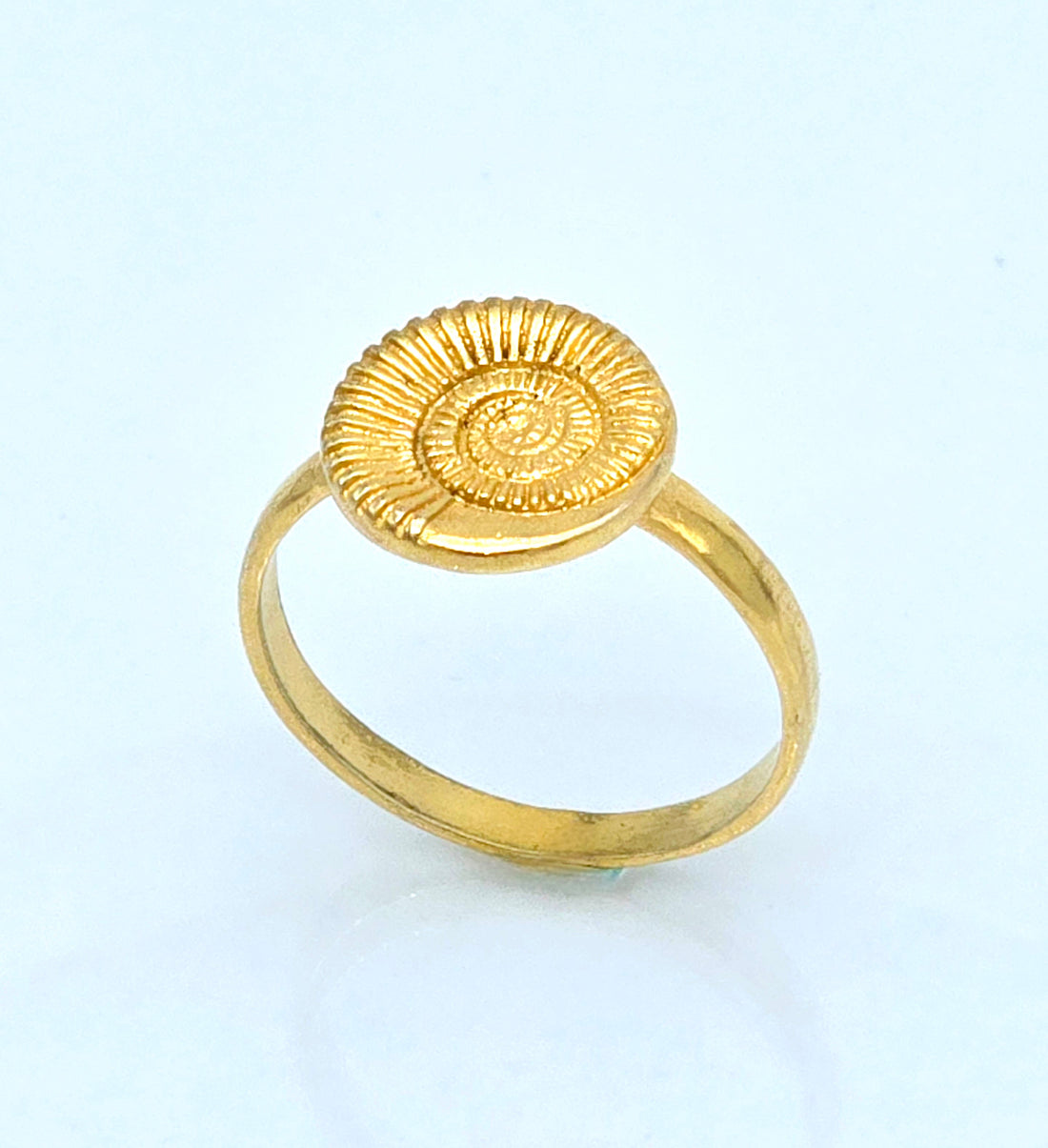 טבעת שבלול ציפוי זהב