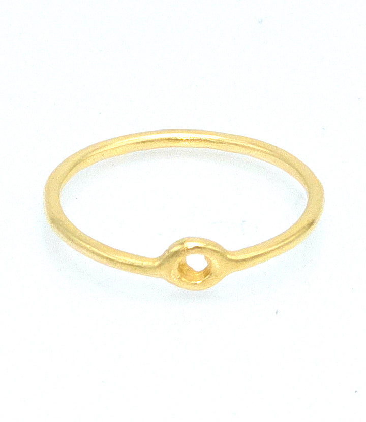 טבעת דקה זהב עיגול קטן