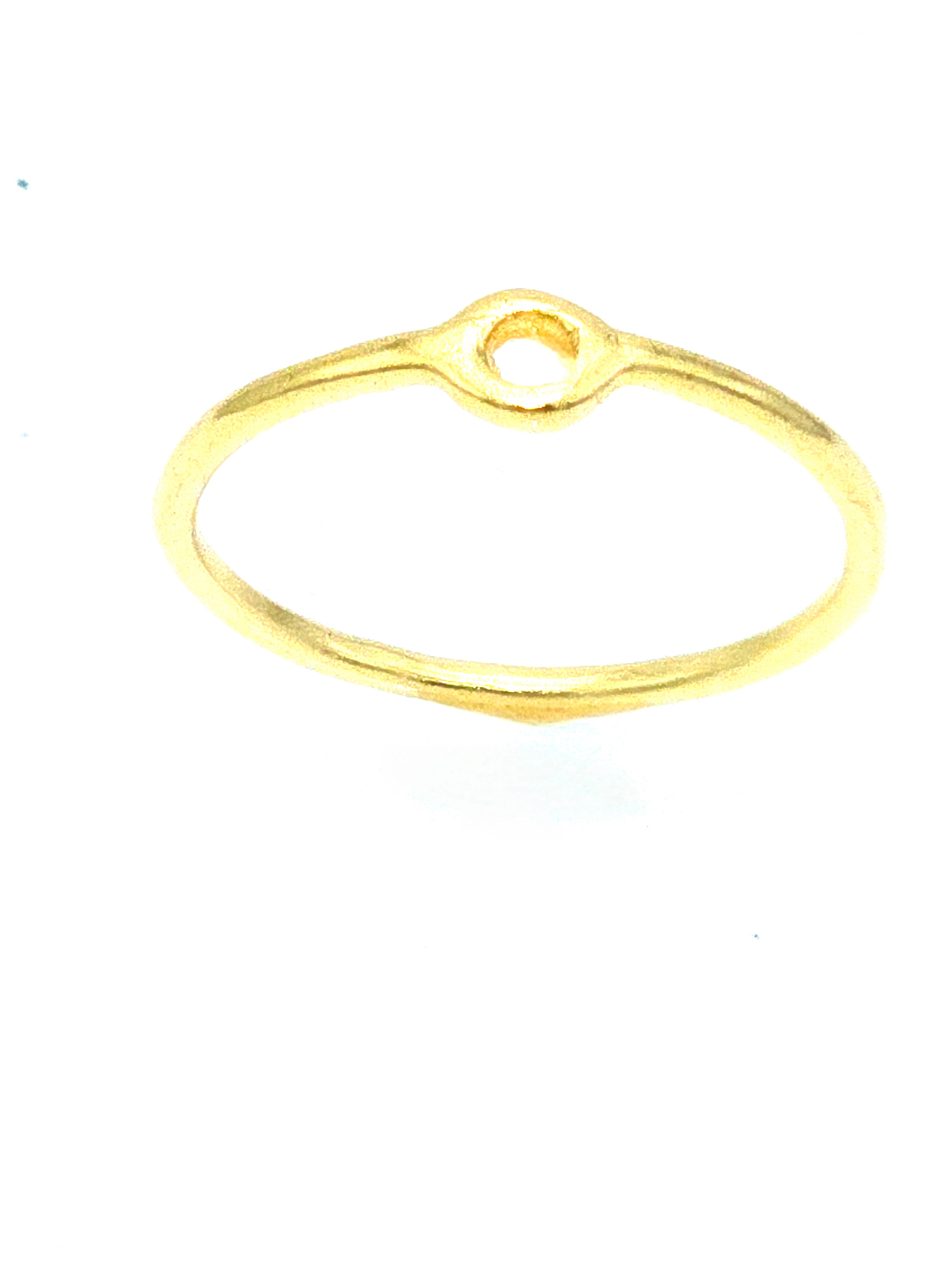 טבעת דקה זהב עיגול קטן