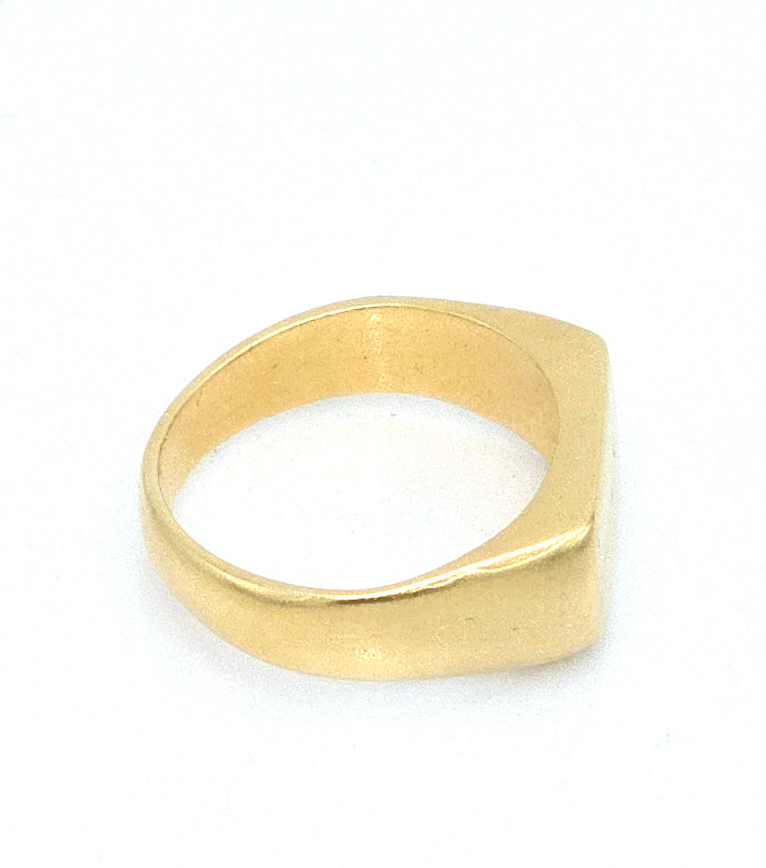טבעת חותם רחבה ציפוי זהב