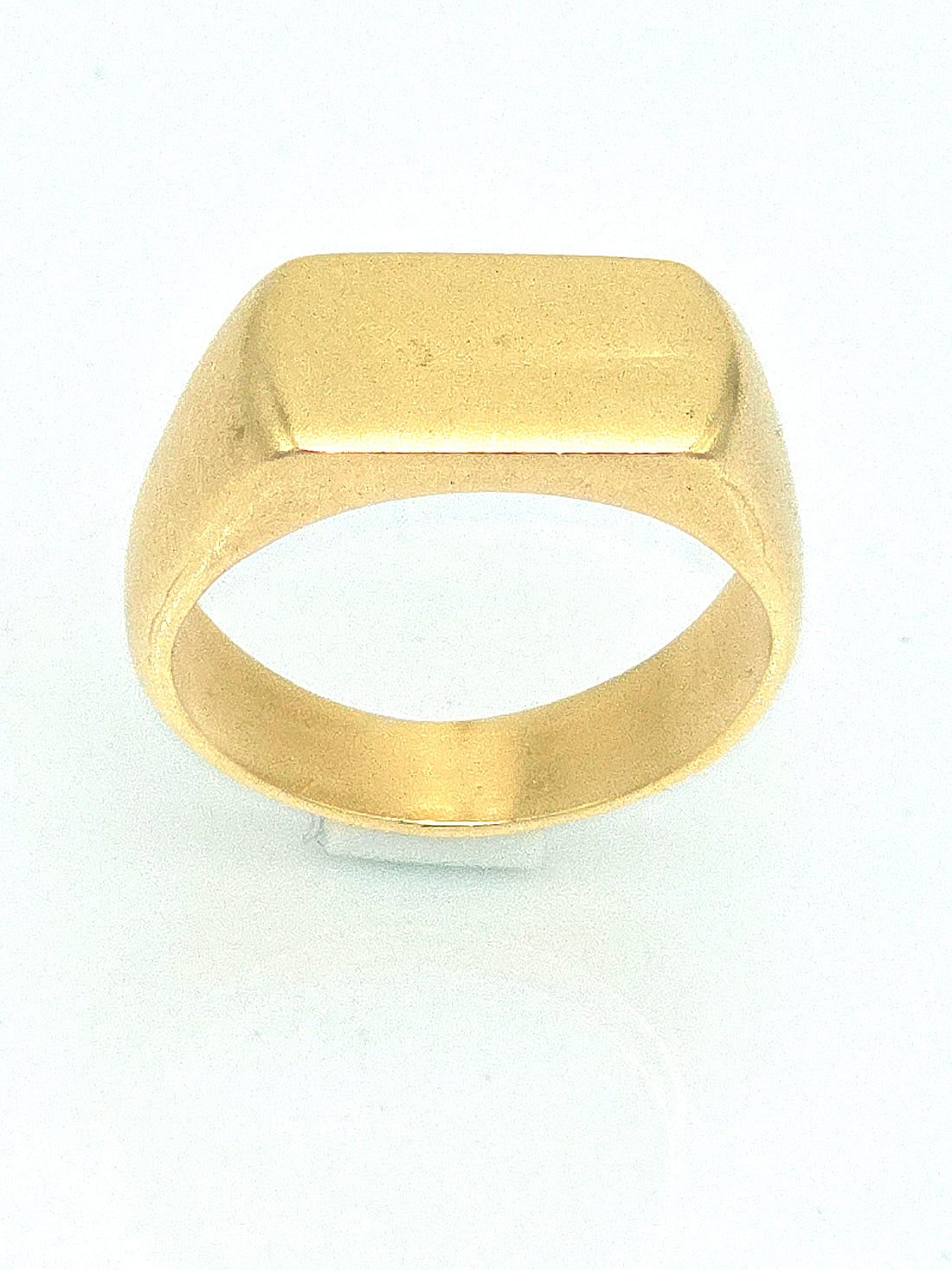 טבעת חותם רחבה ציפוי זהב