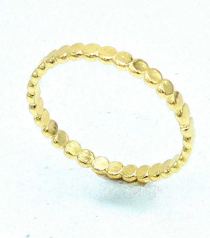 טבעת עדינה ציפוי זהב