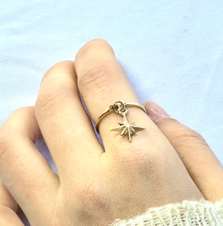 טבעת ציפוי זהב כוכב הצפון מתנועע