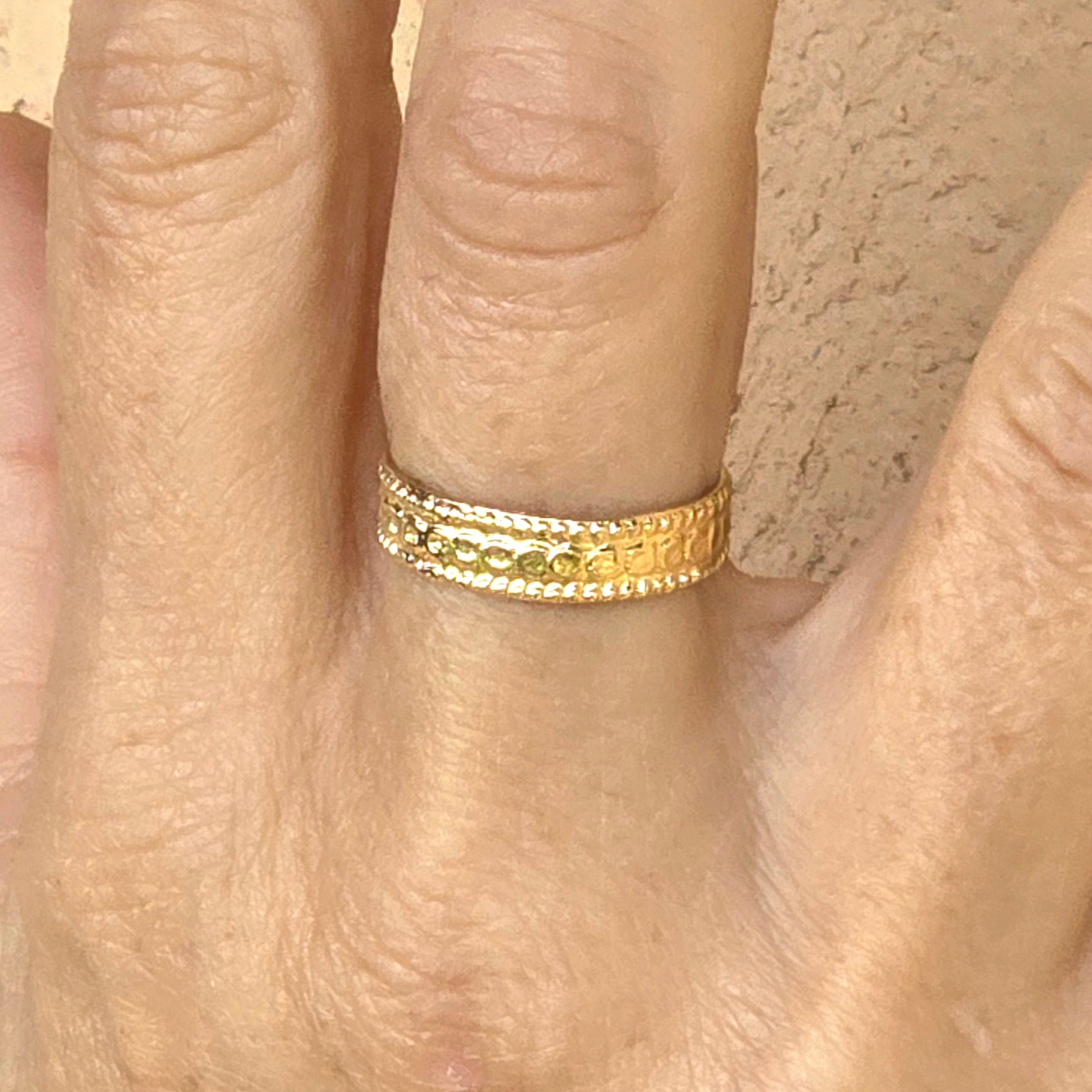 טבעת רחבה מנוקדת כסף 925