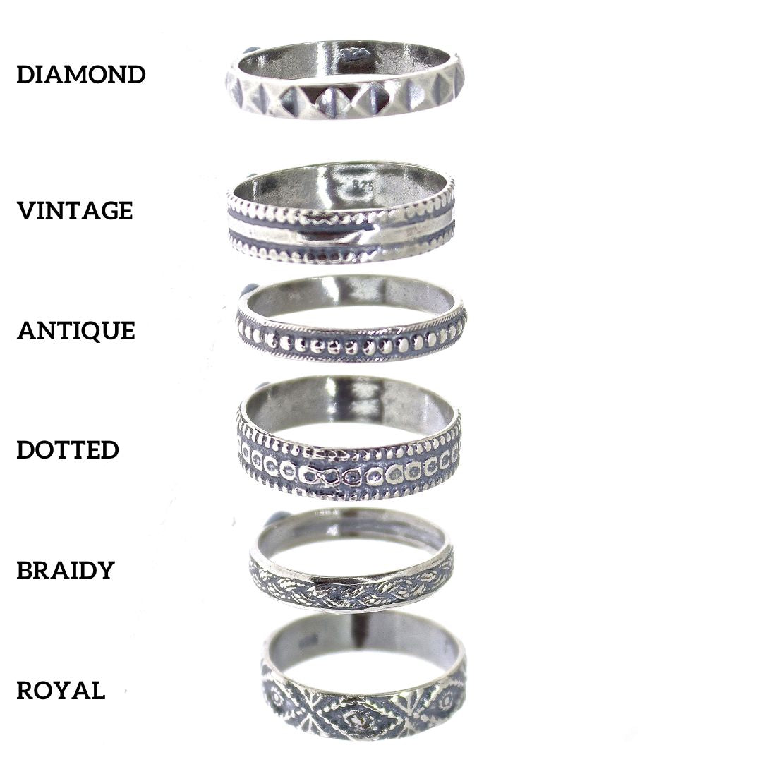 טבעת צמה כסף 925