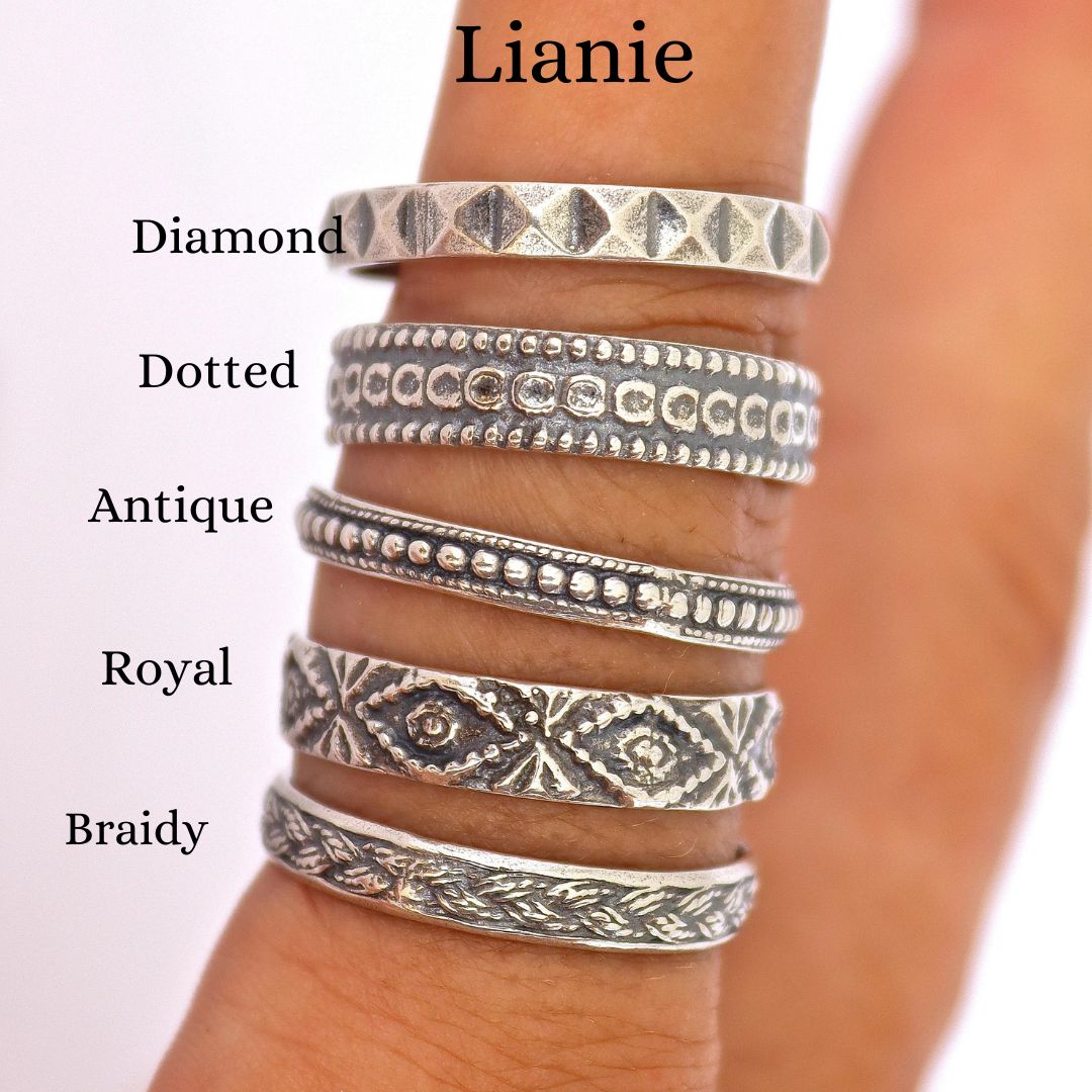 טבעת צמה כסף 925