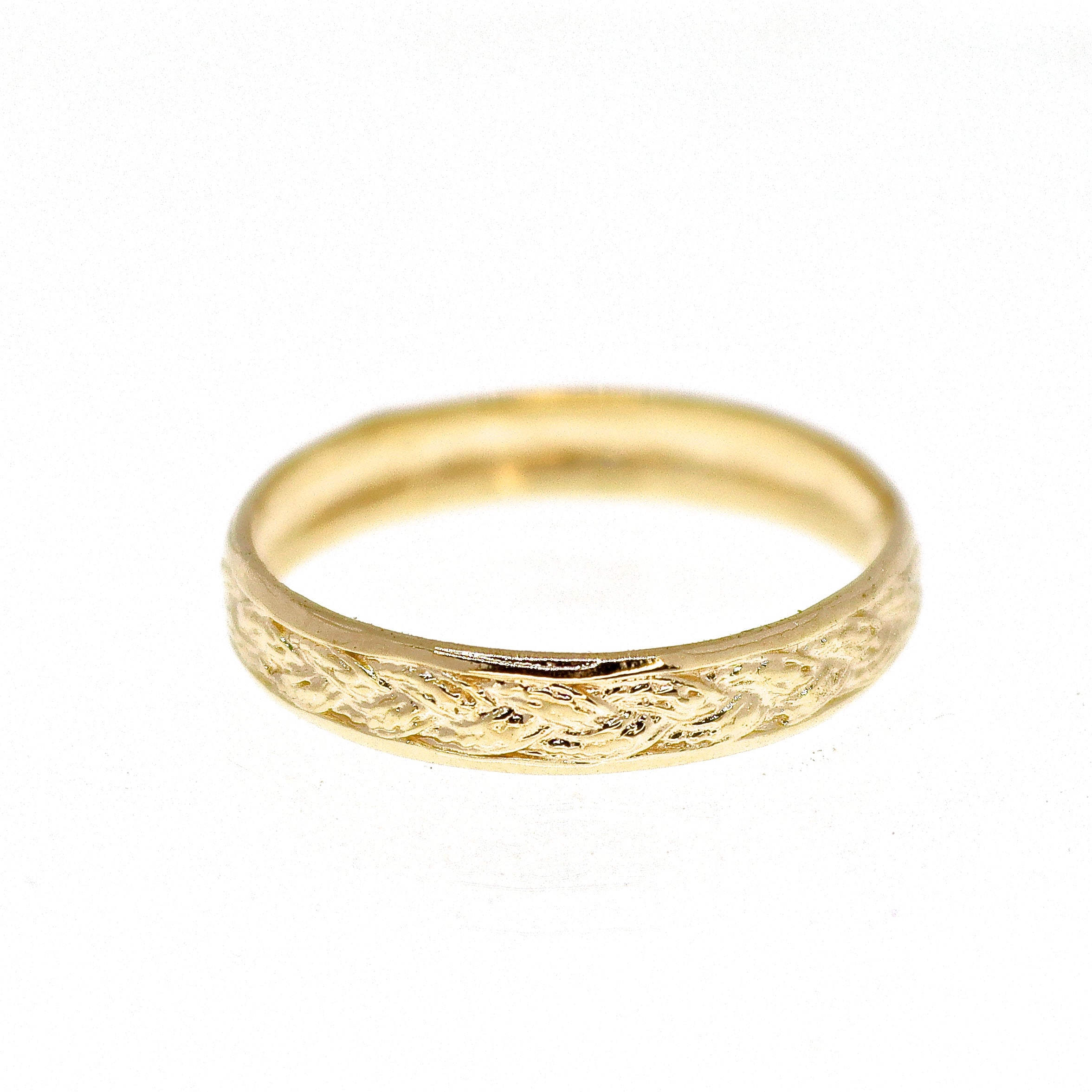 טבעת נישואין צמה זהב 14 קראט