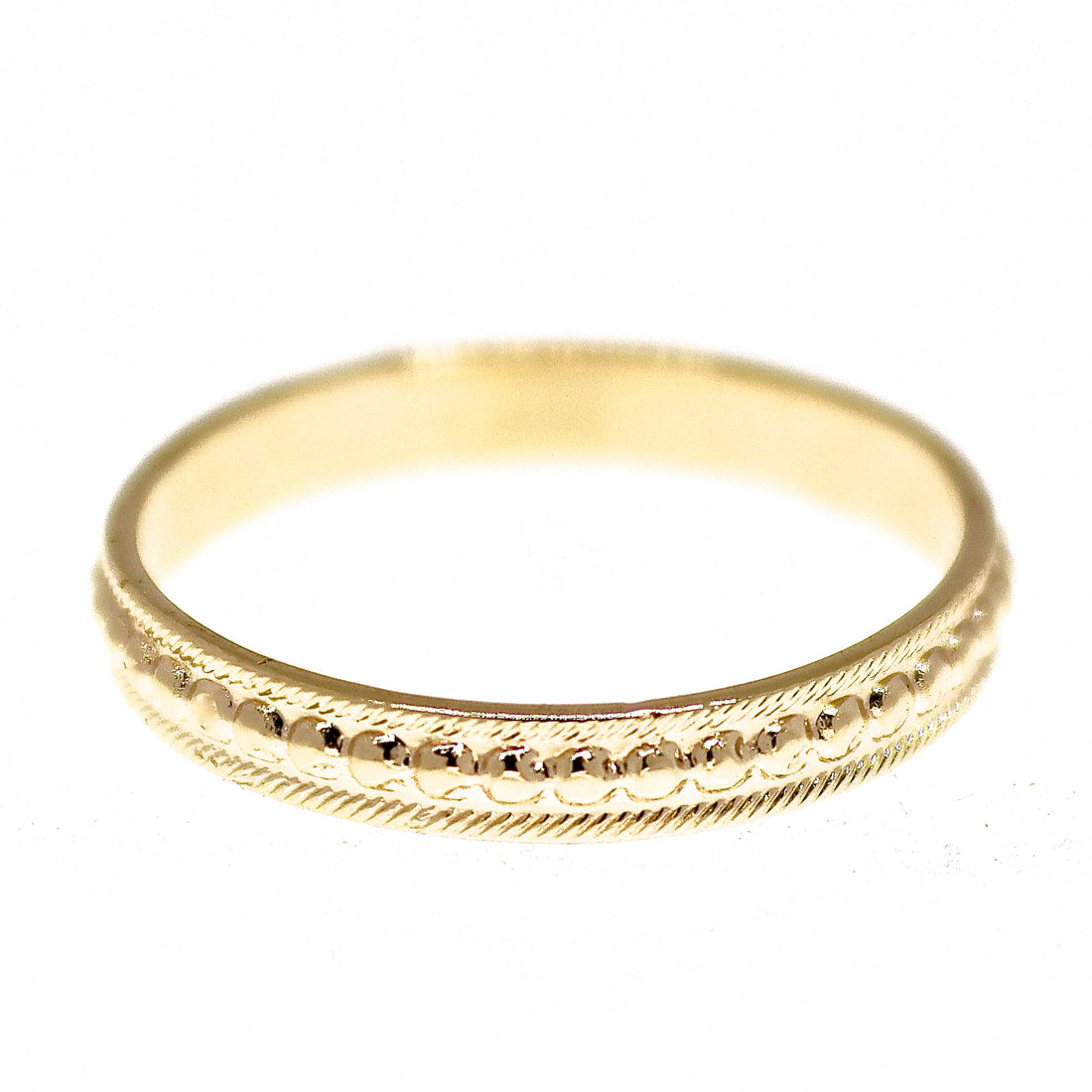 טבעת נישואין נקודות זהב 14 קראט