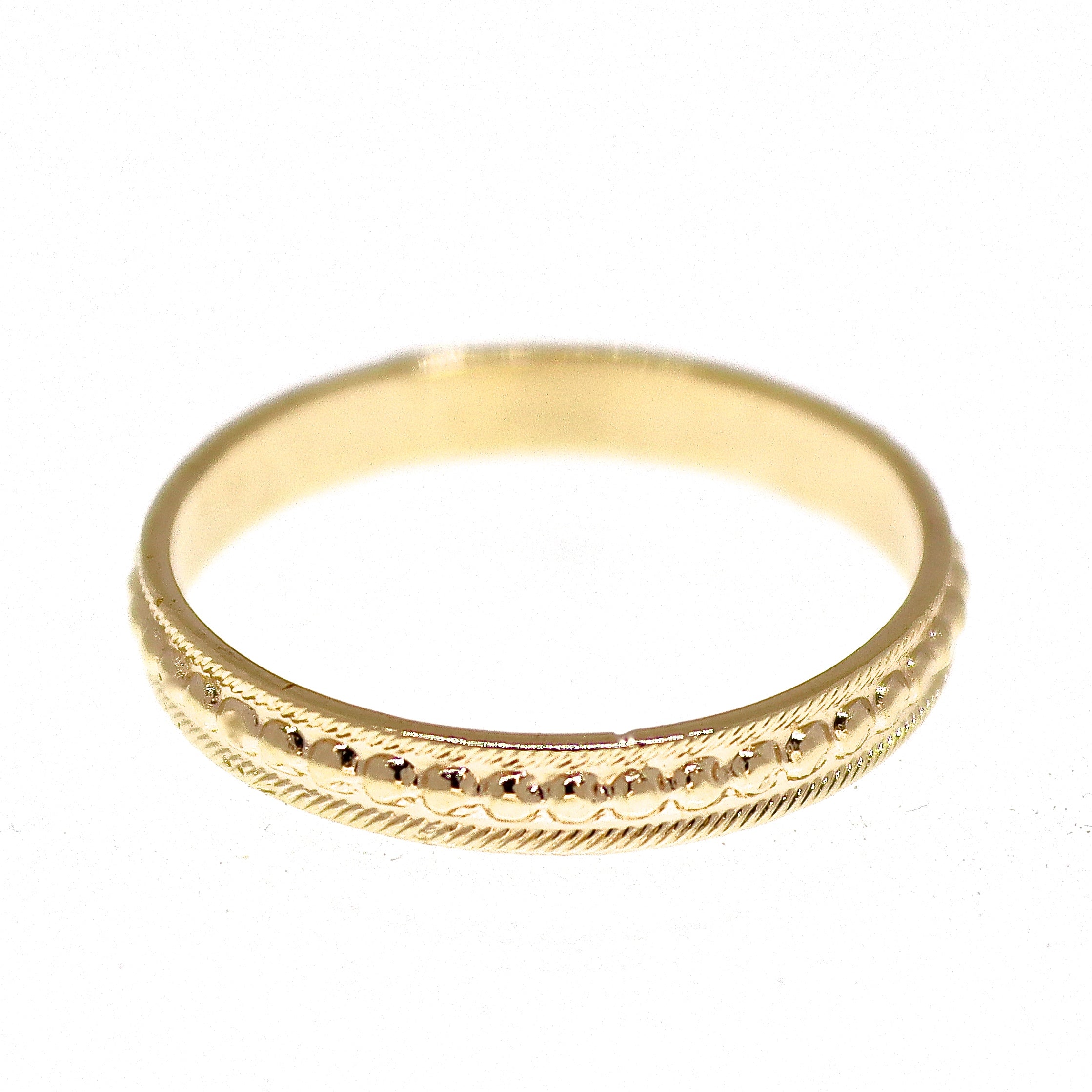 טבעת נישואין נקודות זהב 14 קראט