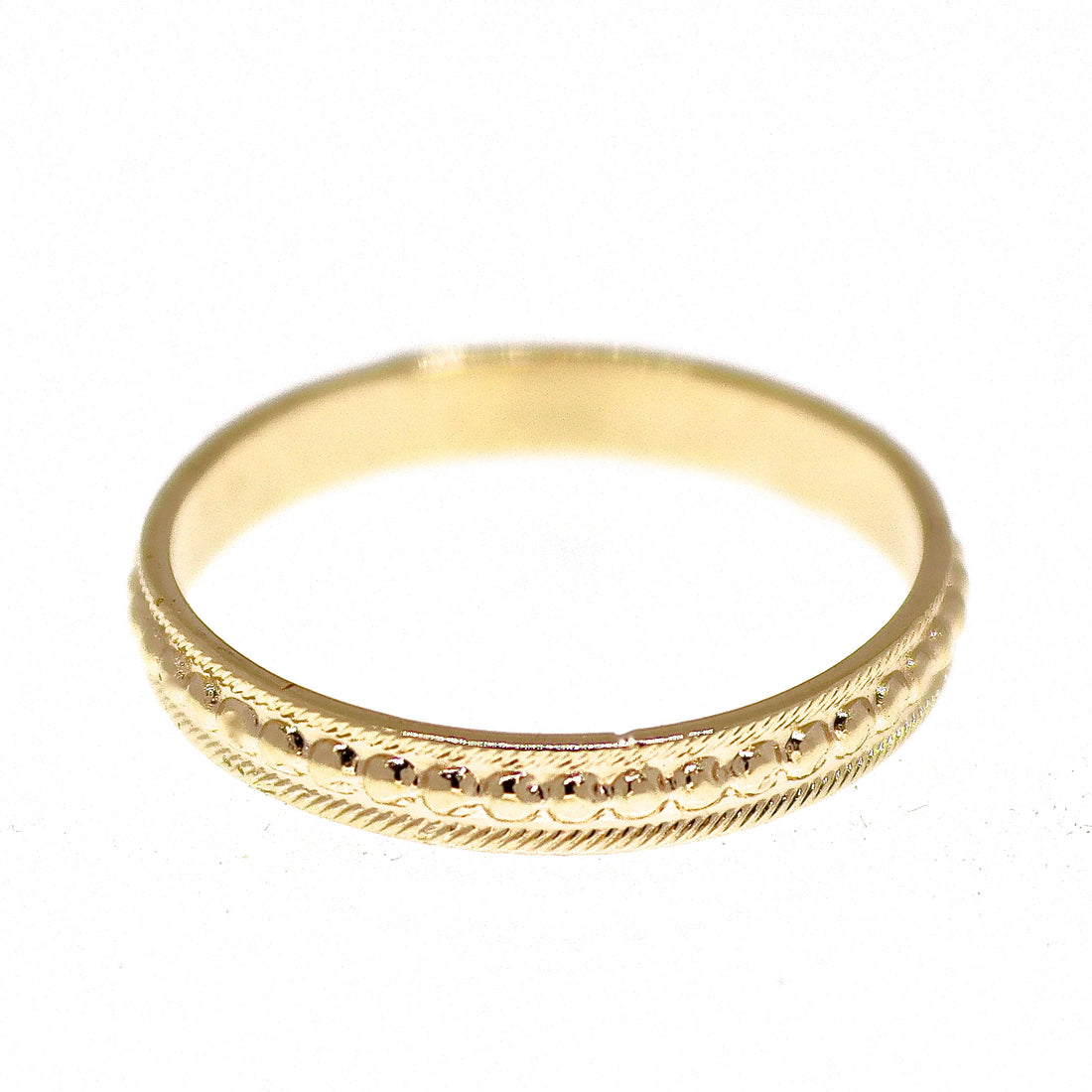 טבעת נישואין נקודות זהב 14 קראט