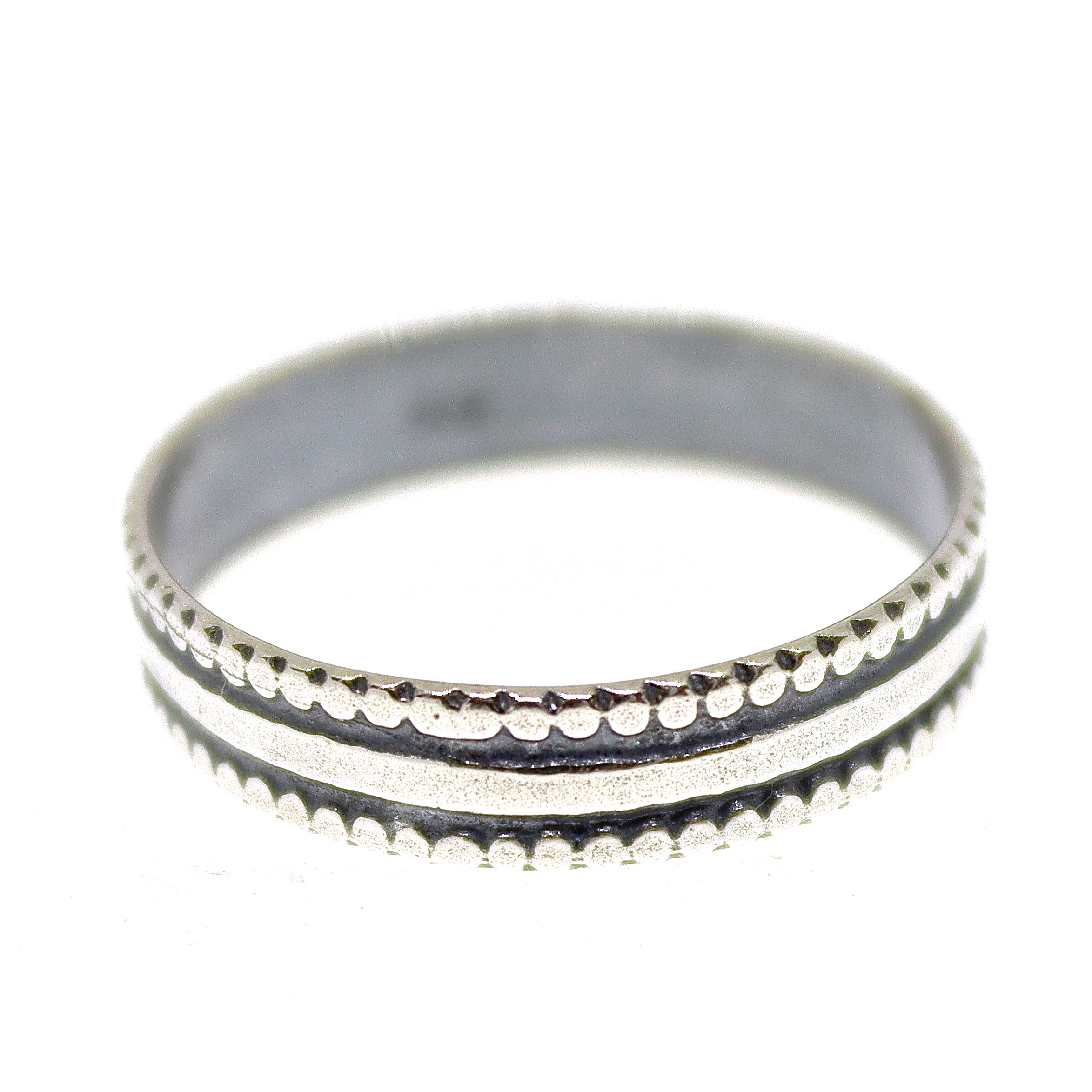 טבעת רחבה וינטג' כסף 925