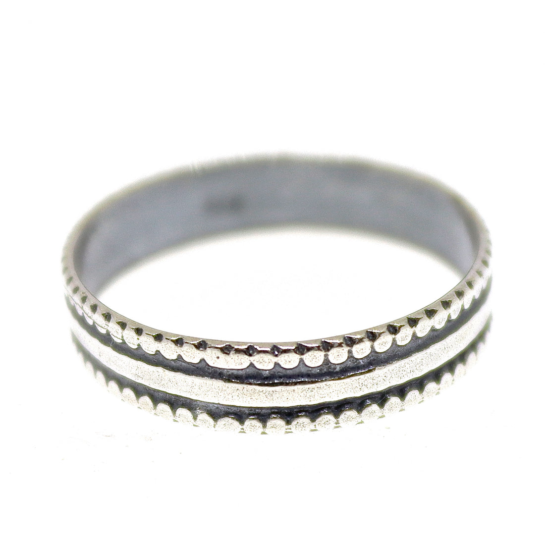 טבעת רחבה וינטג' כסף 925