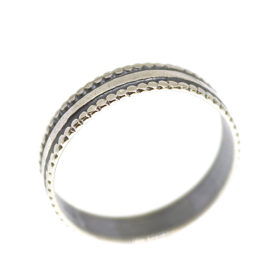 טבעת רחבה וינטג' כסף 925