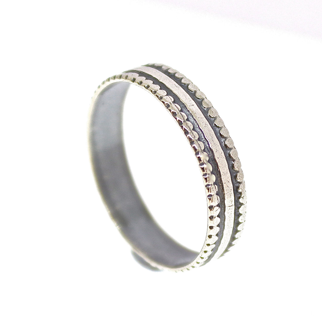 טבעת רחבה וינטג' כסף 925