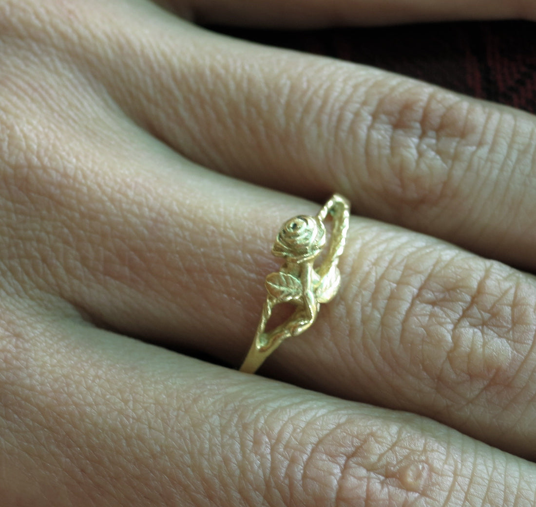 טבעת ורד מזהב מלא 14 קראט