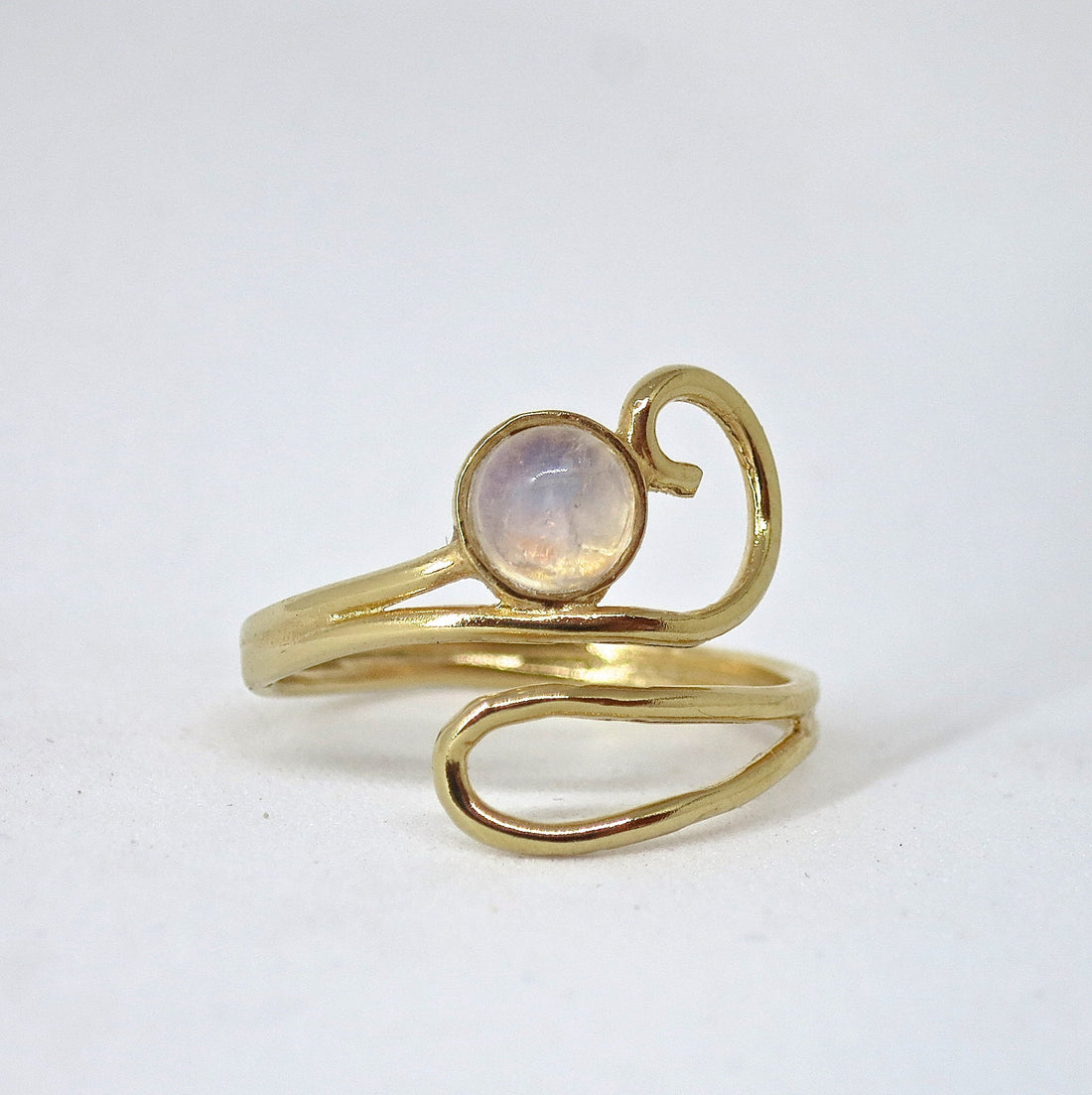 טבעת זהב מונסטון לנשים, טבעת מתכווננת פתוחה