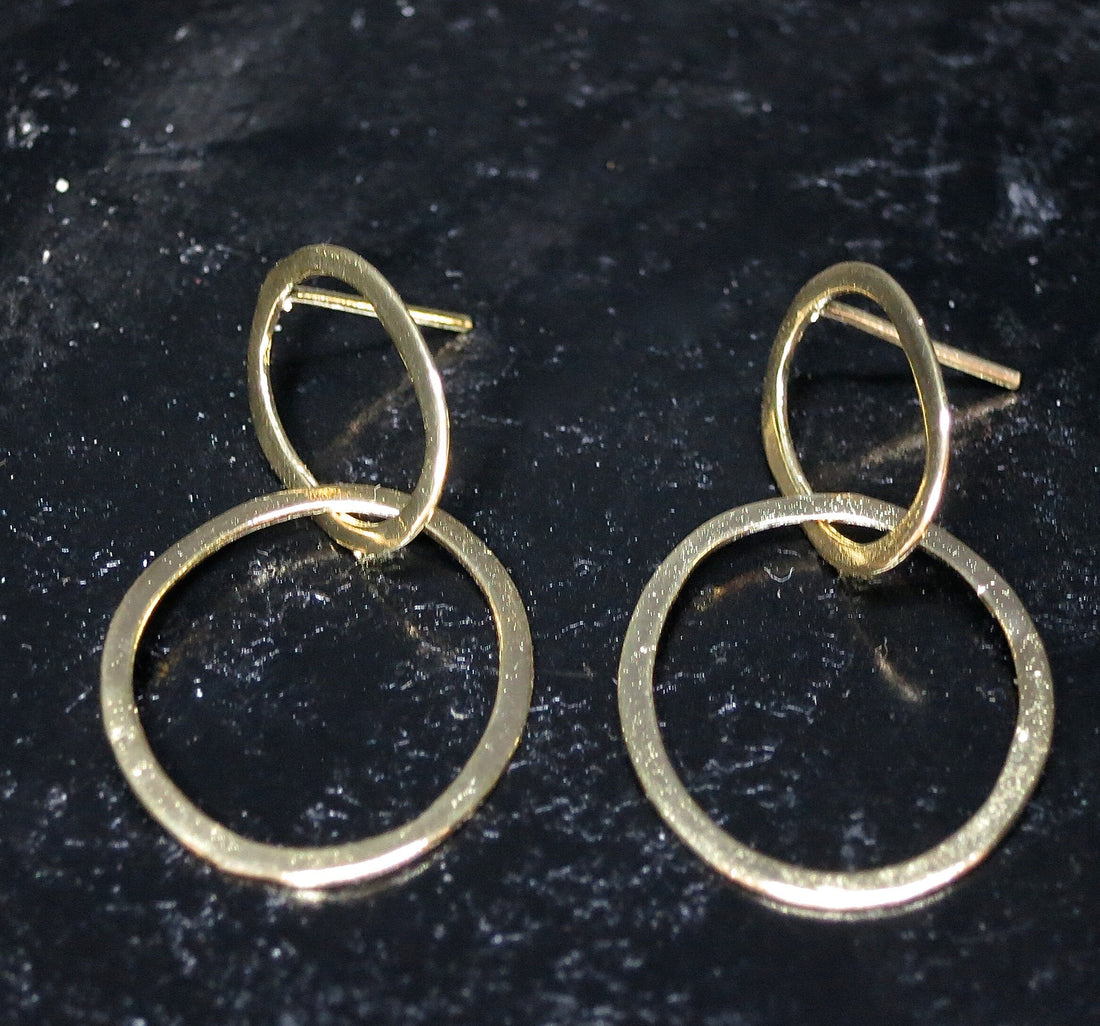 עגילי חישוק זהב מלא 14 קראט: עגילי חישוק מודרניים