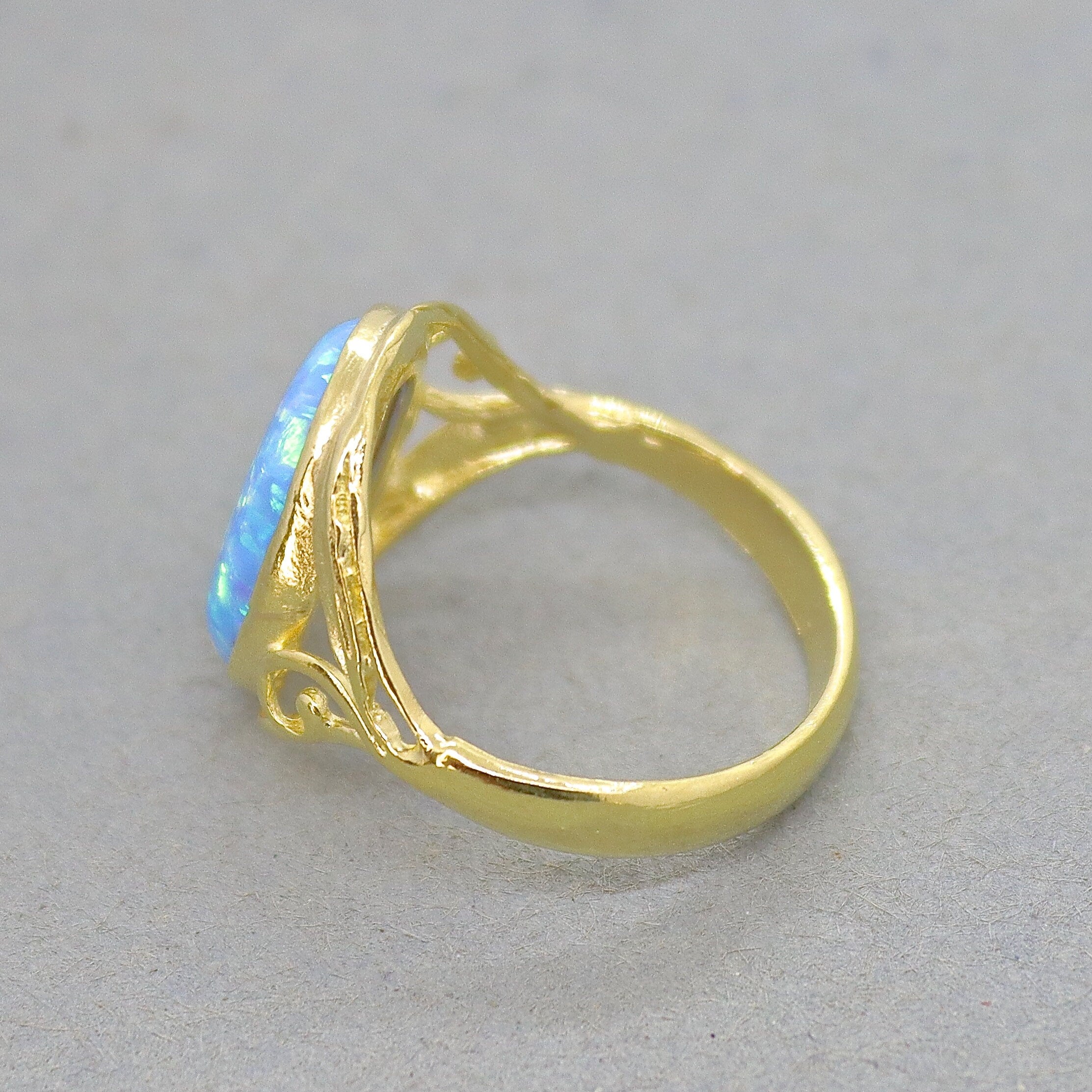 טבעת זהב אופל, טבעת סוליטר ויקטוריאנית בעבודת יד