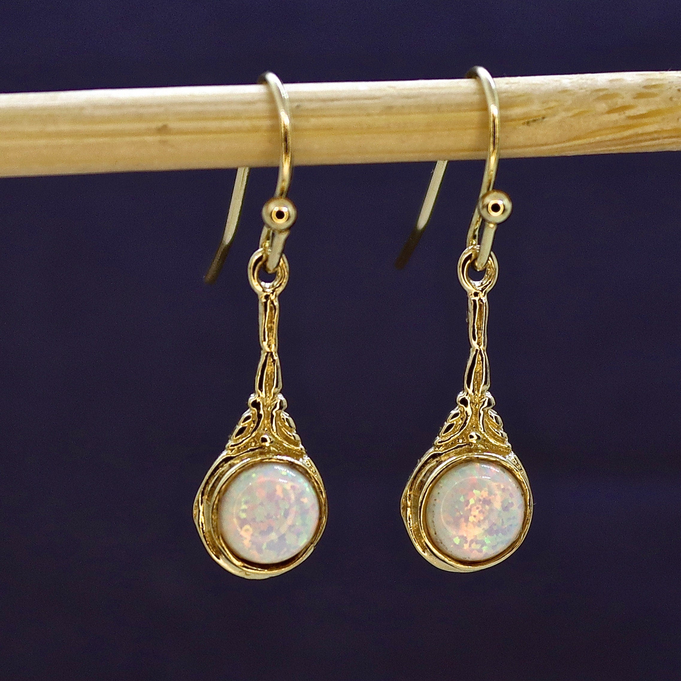 עגילי זהב אופל לנשים, עגילי זהב ויקטוריאניים