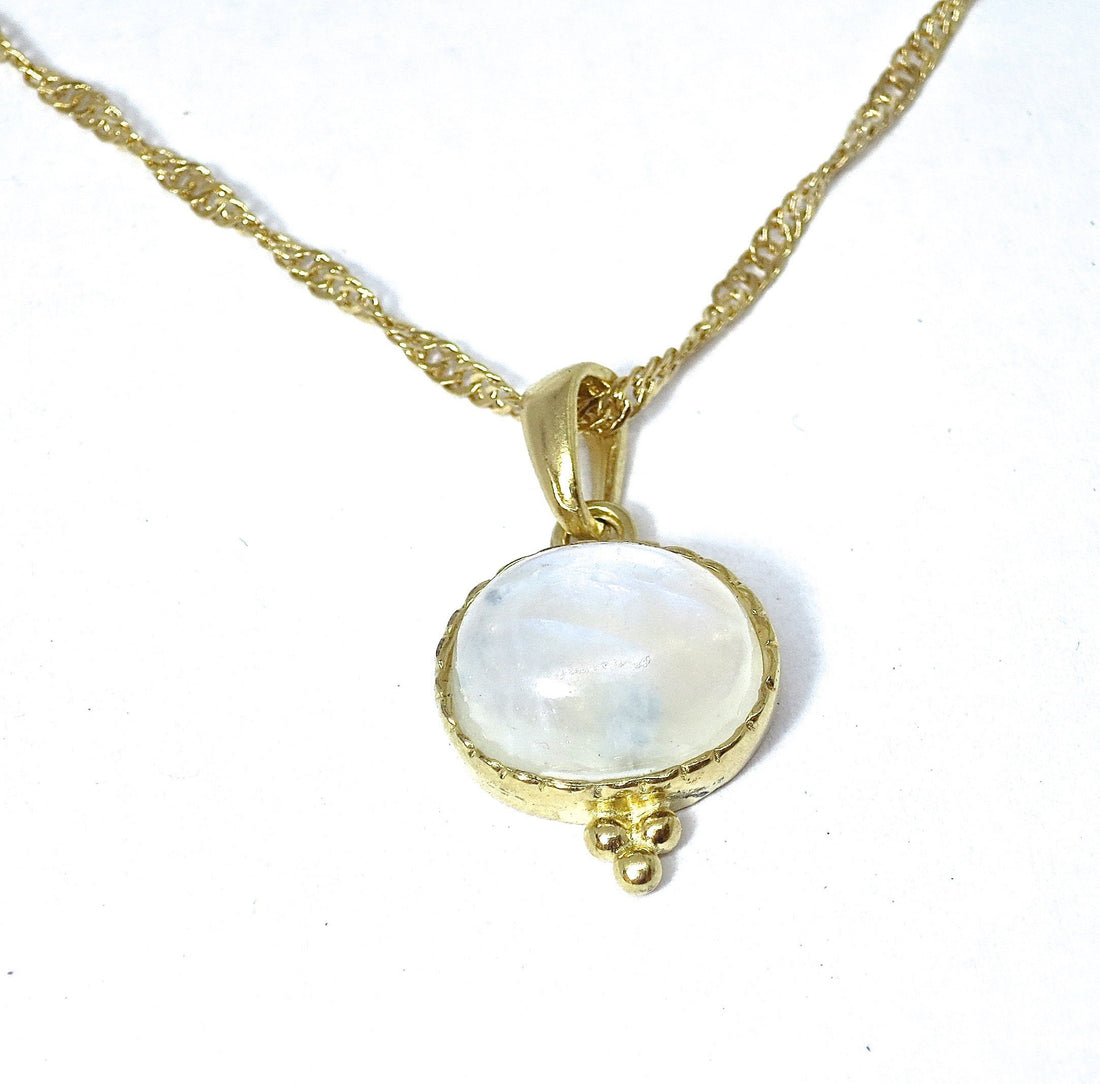 שרשרת זהב מונסטון, שרשרת זהב מלא 14 קראט משובצת באבן מונסטון לנשים