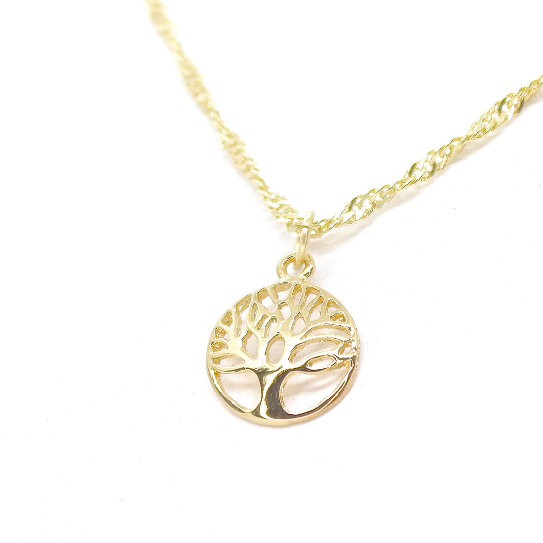 שרשרת עץ משפחה מזהב מלא 14 קראט, תליון שרשרת עץ החיים