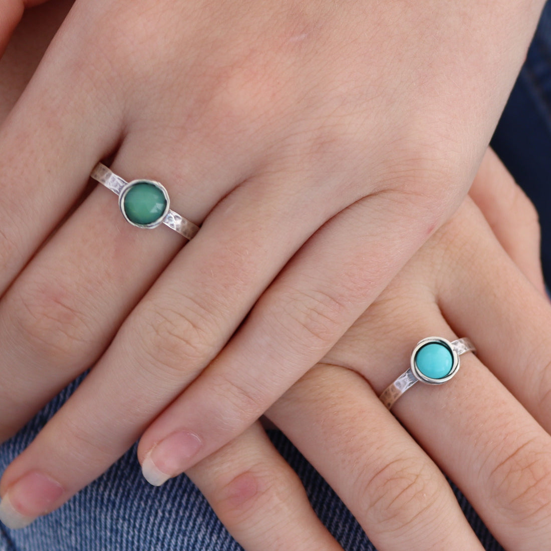 טבעת זהב מלא 14 קראט משובצת ירקן