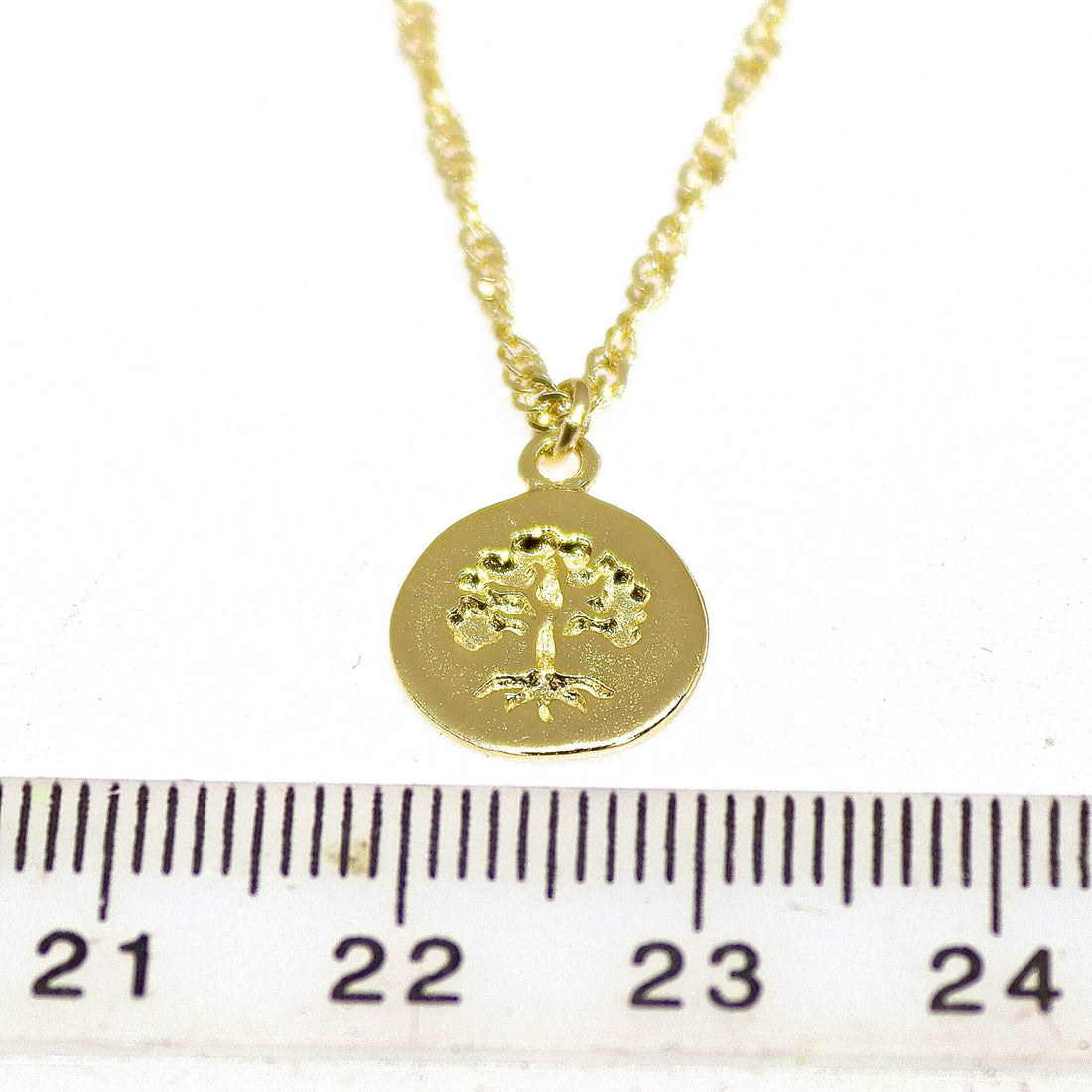 שרשרת תליון עץ החיים מזהב 14 קראט, תליון עץ משפחה זעיר מזהב 14 קראט