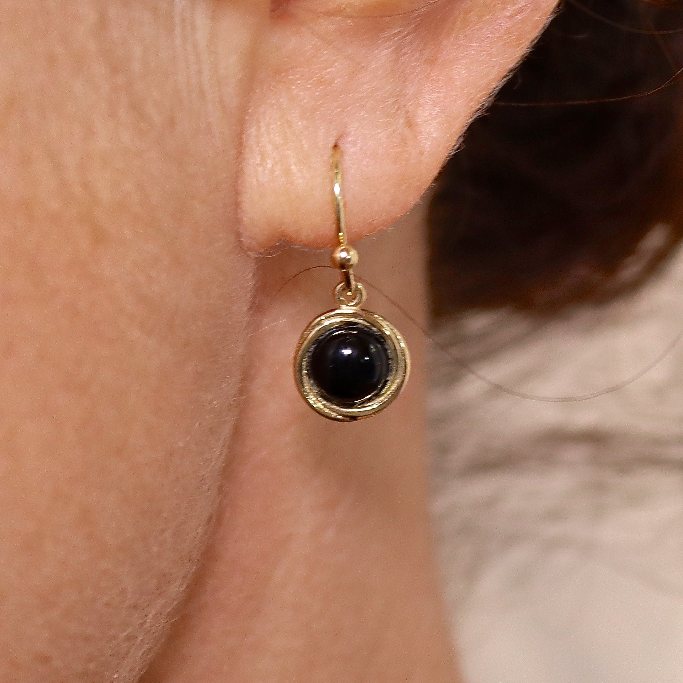 עגילי אופל מזהב 14 קראט, עגילי זהב אמיתיים 14 קראט