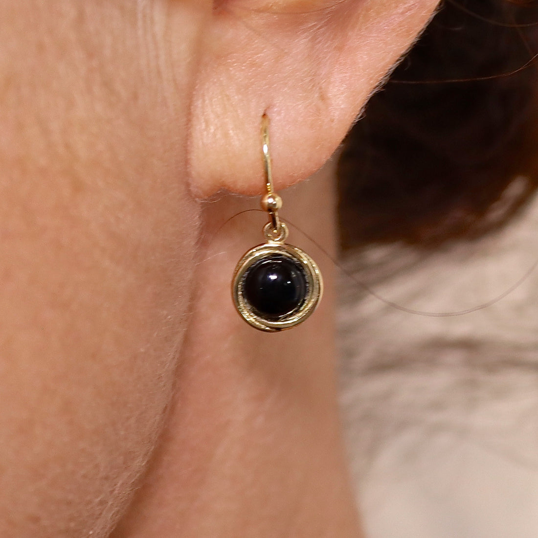 עגילי אופל מזהב 14 קראט, עגילי זהב אמיתיים 14 קראט