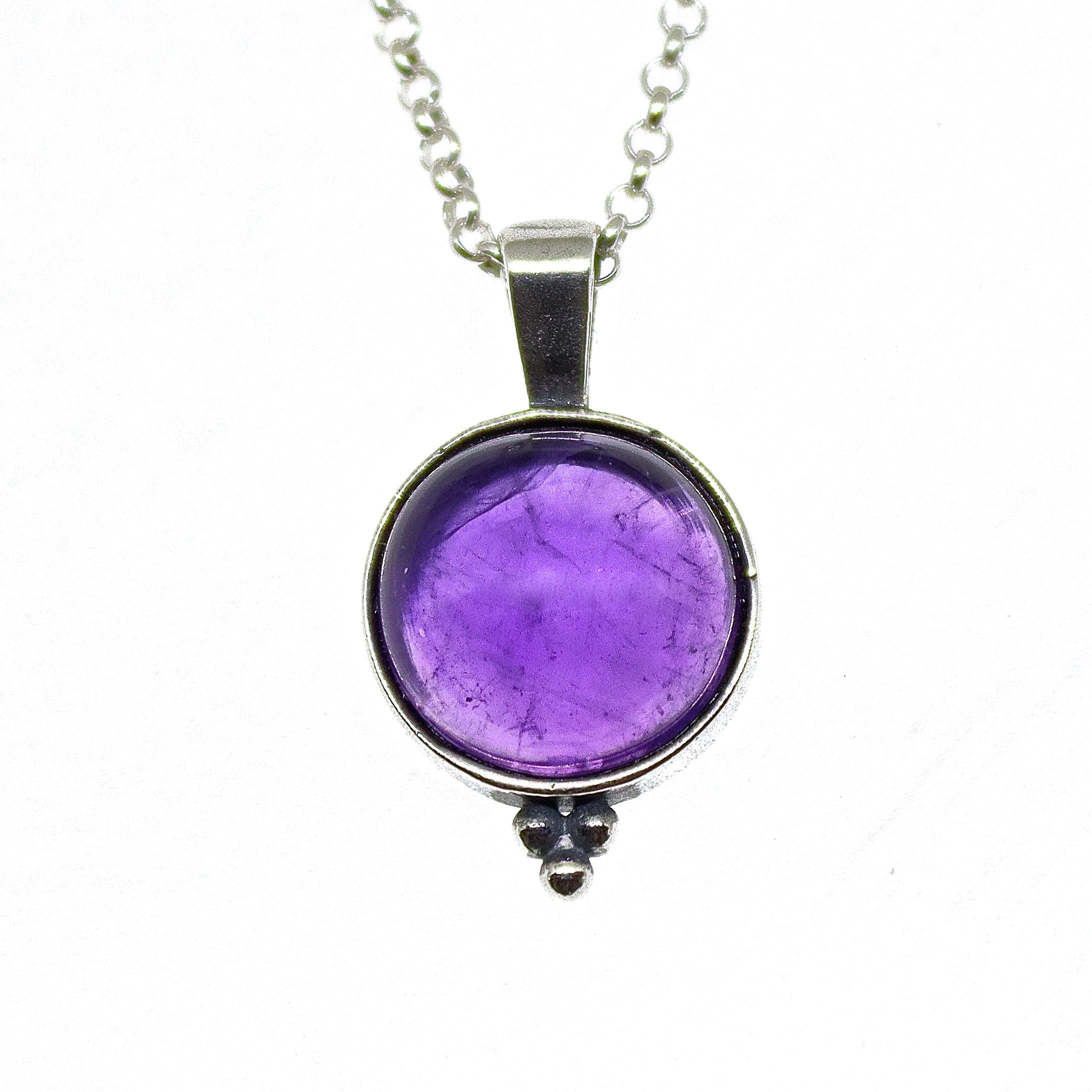 תליון שרשרת כסף סטרלינג אקוומרין, שרשרת אבני חן כחולות עגולות, מתנה עבורה