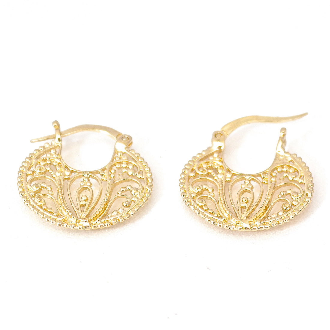 עגילי חישוק זהב, עגילי חישוק זהב מלא 14 קראט