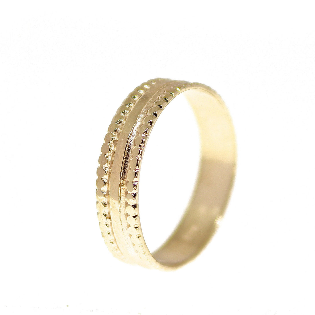 טבעת זהב מלא רחבה 14 קראט