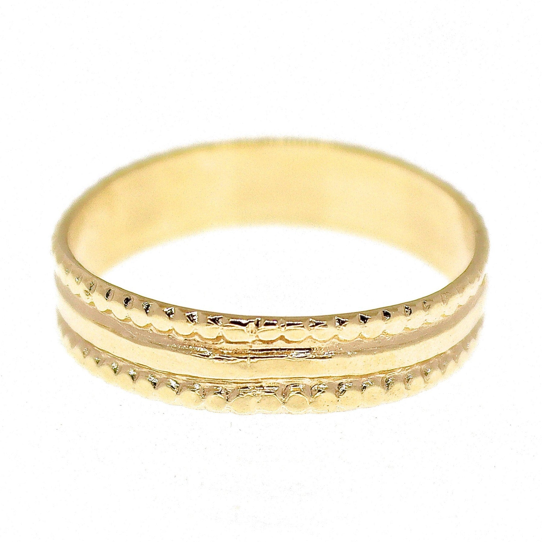 טבעת זהב מלא רחבה 14 קראט