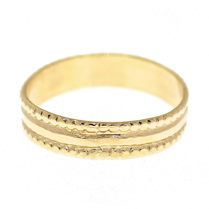 טבעת זהב מלא רחבה 14 קראט