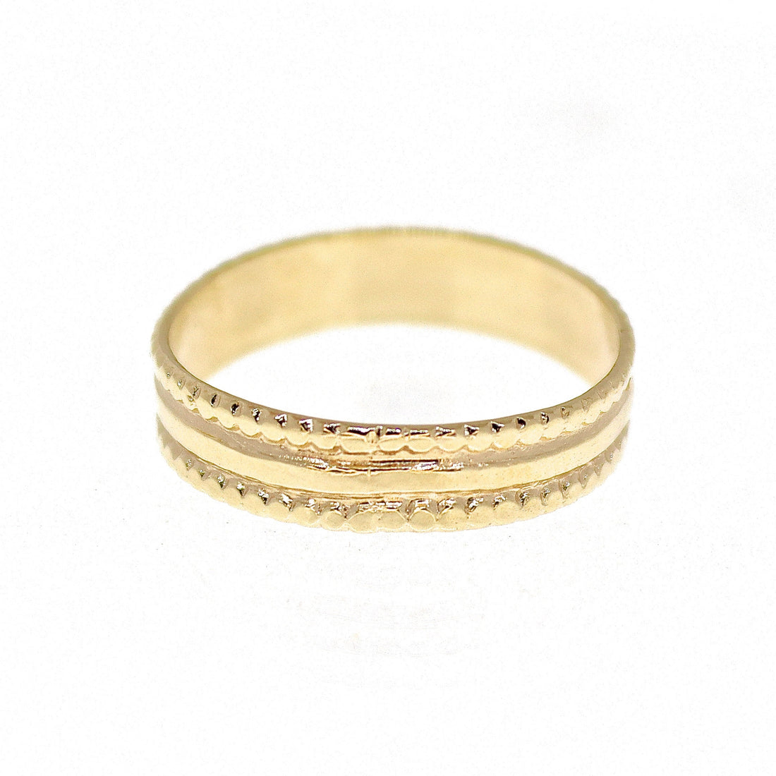 סט טבעות בוהמיות הניתנות לערום: טבעות בעלות טקסטורה ללבישה יומיומית