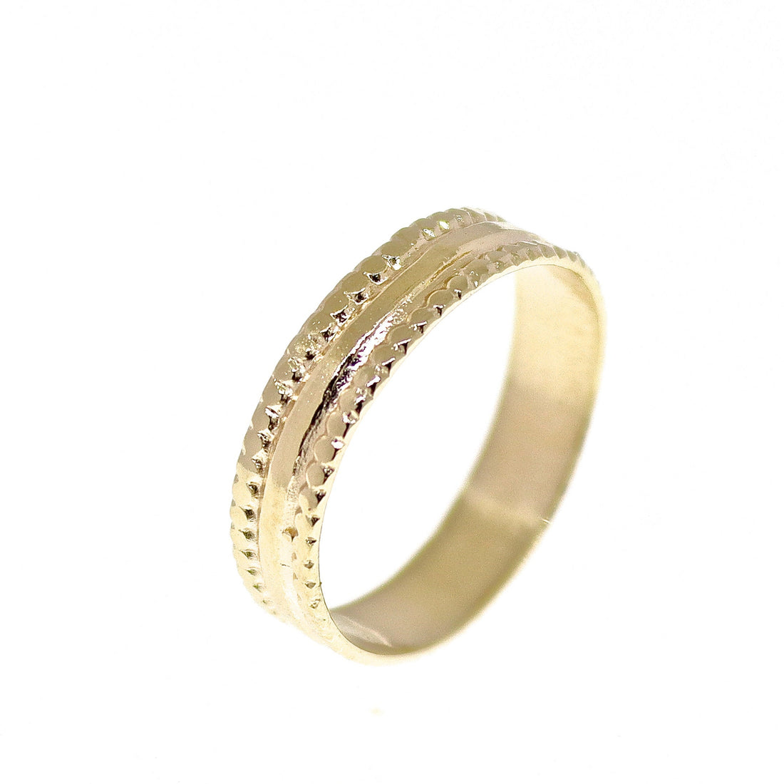 טבעת זהב מלא רחבה 14 קראט