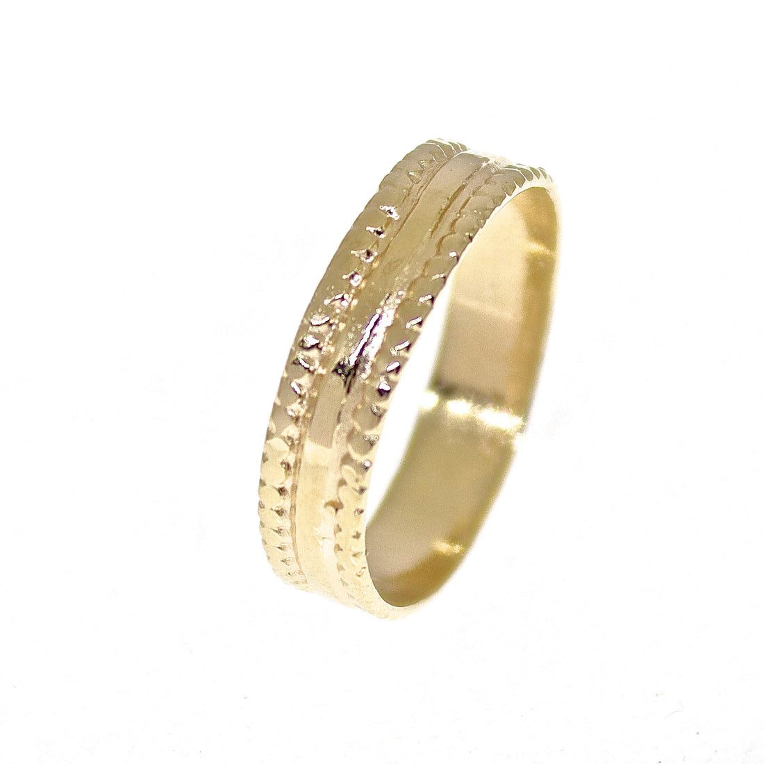 טבעת זהב מלא רחבה 14 קראט