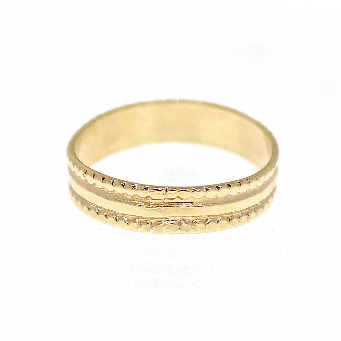 טבעת זהב מלא רחבה 14 קראט