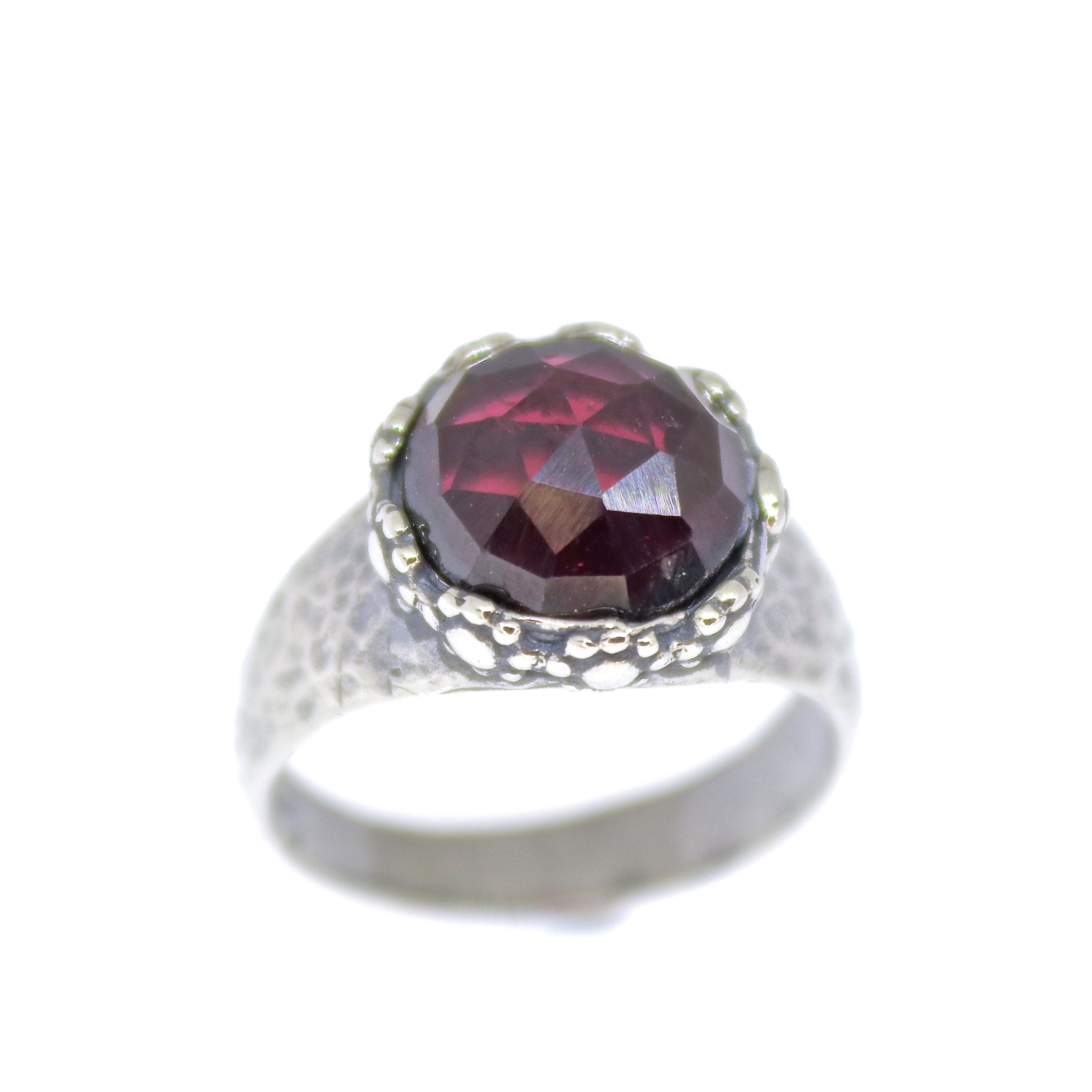 טבעת כסף סטרלינג 925 בעבודת יד משובצת אקוומרין