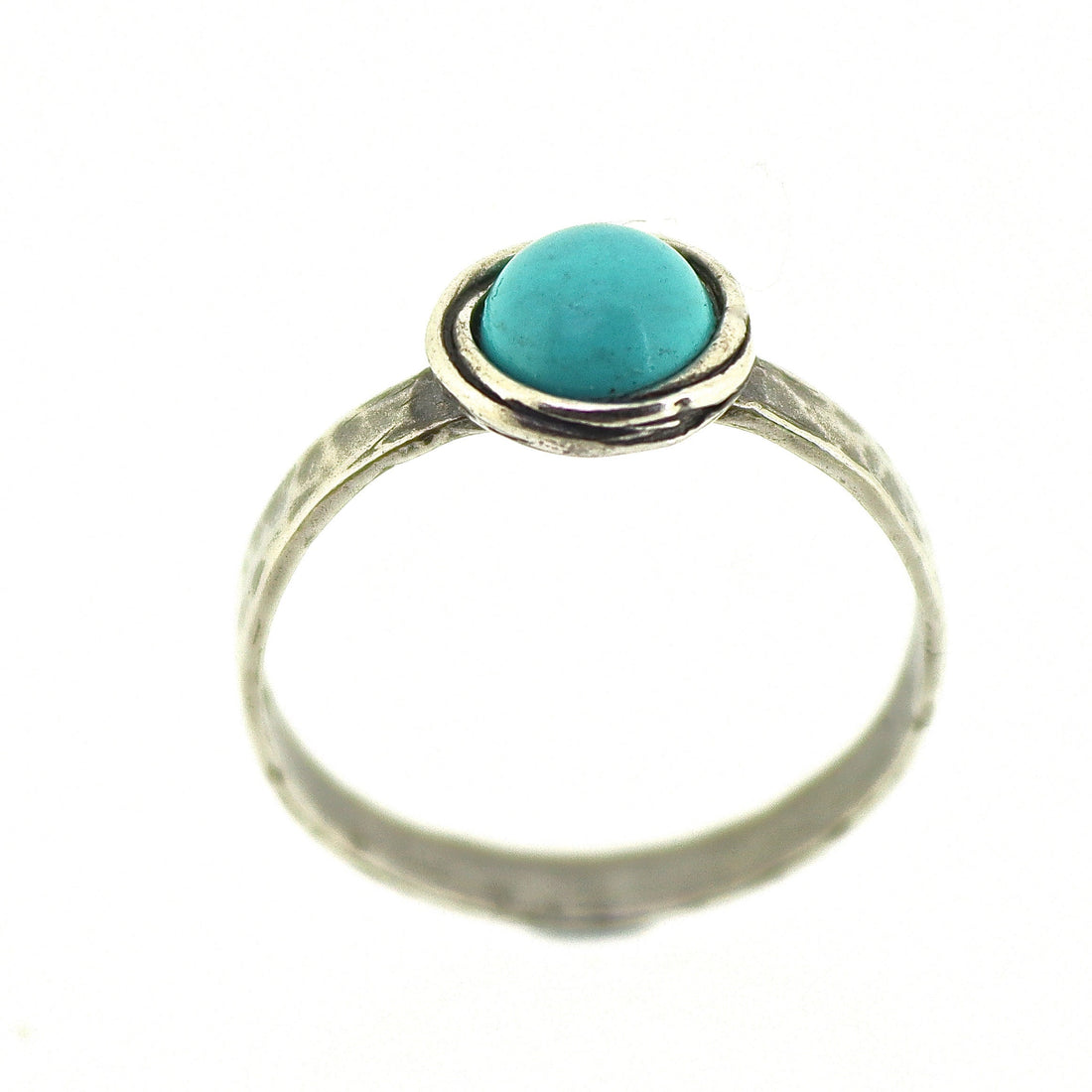 טבעת כסף סטרלינג אקוומרין - תכשיטים ייחודיים בעבודת יד