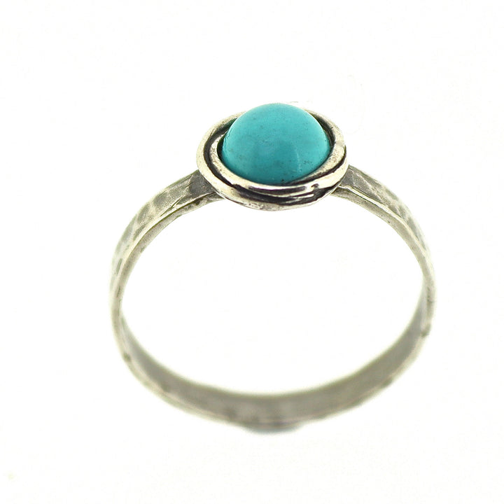 טבעת כסף סטרלינג אקוומרין - תכשיטים ייחודיים בעבודת יד