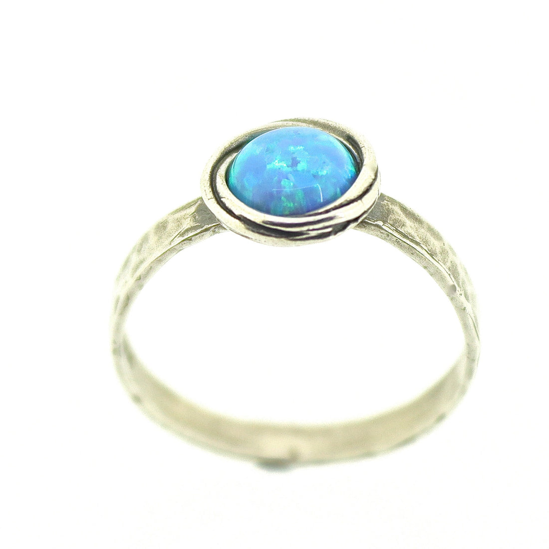 טבעת ירקן ירוקה, טבעת כסף סטרלינג משובצת באבן ירקן