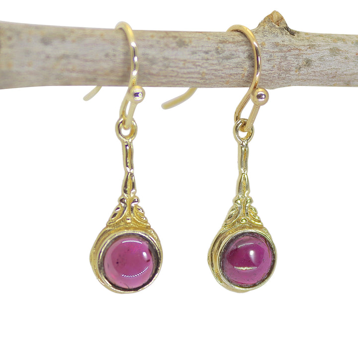 עגילי זהב אופל תלויים, עגילי אופל לבן בסגנון ויקטוריאני