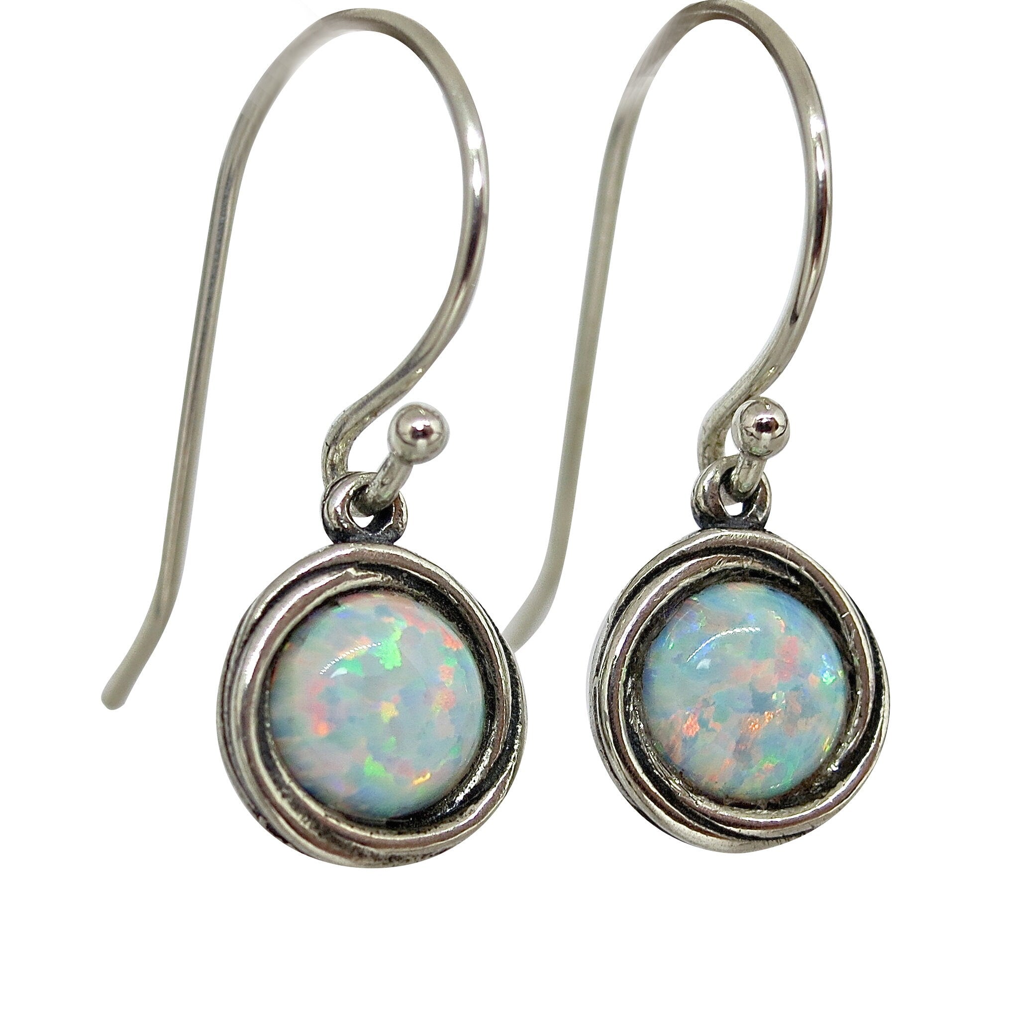 עגילי אקוומרין, עגילי כסף 925 תלויים אקוומרין