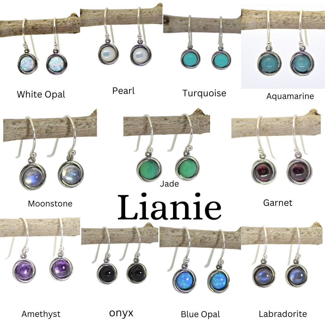 עגילי טורקיז, עגילי כסף סטרלינג 925 עגולים קטנים