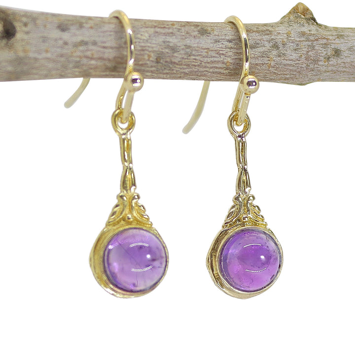 עגילי זהב אופל תלויים, עגילי אופל לבן בסגנון ויקטוריאני