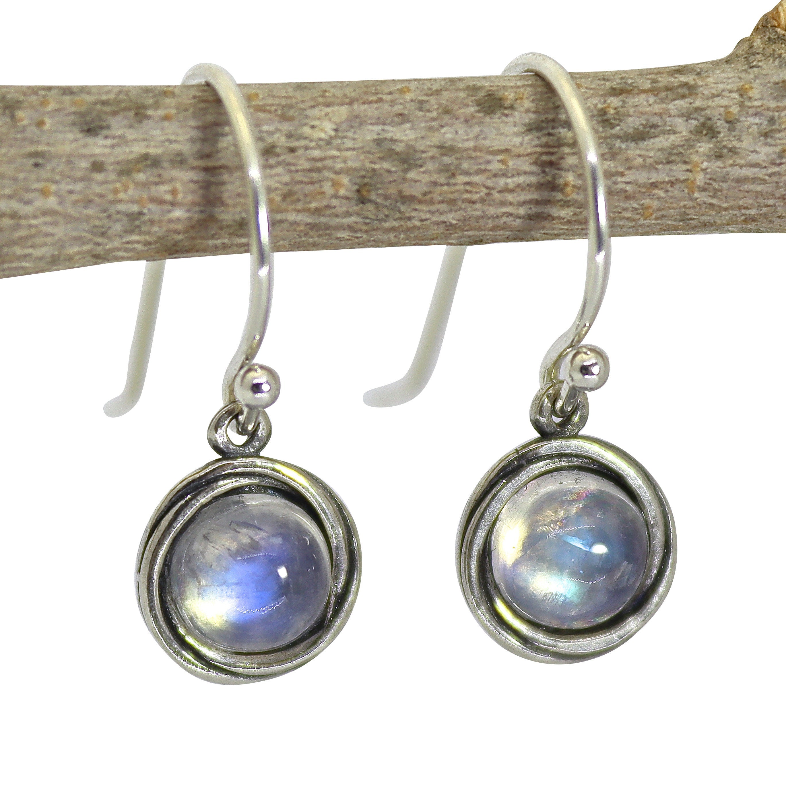 עגילי אקוומרין, עגילי כסף 925 תלויים אקוומרין