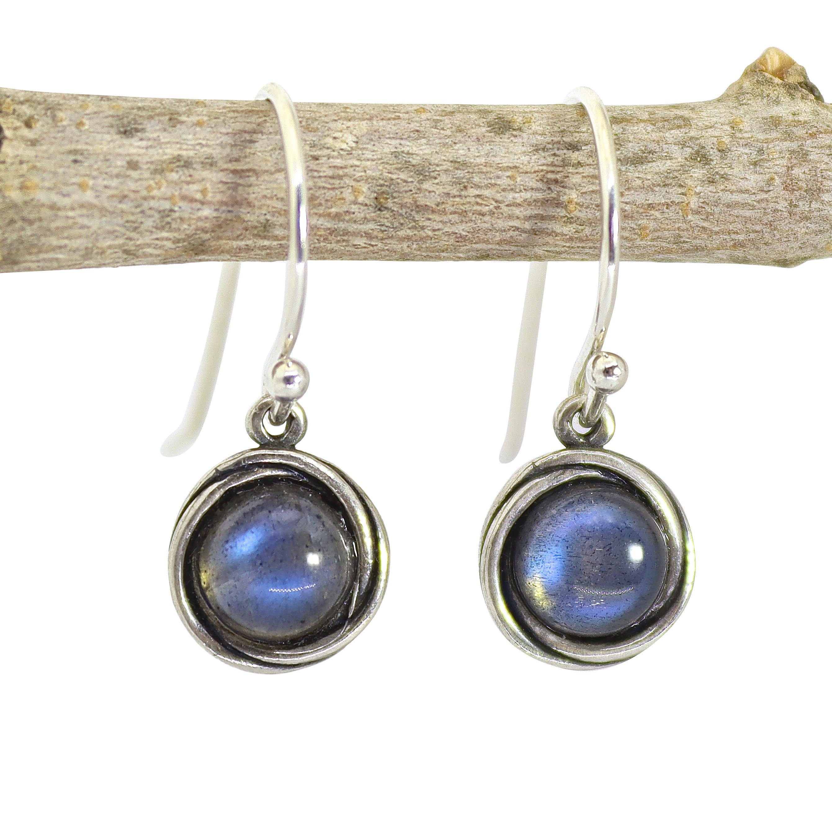 עגילי טורקיז, עגילי כסף סטרלינג 925 עגולים קטנים