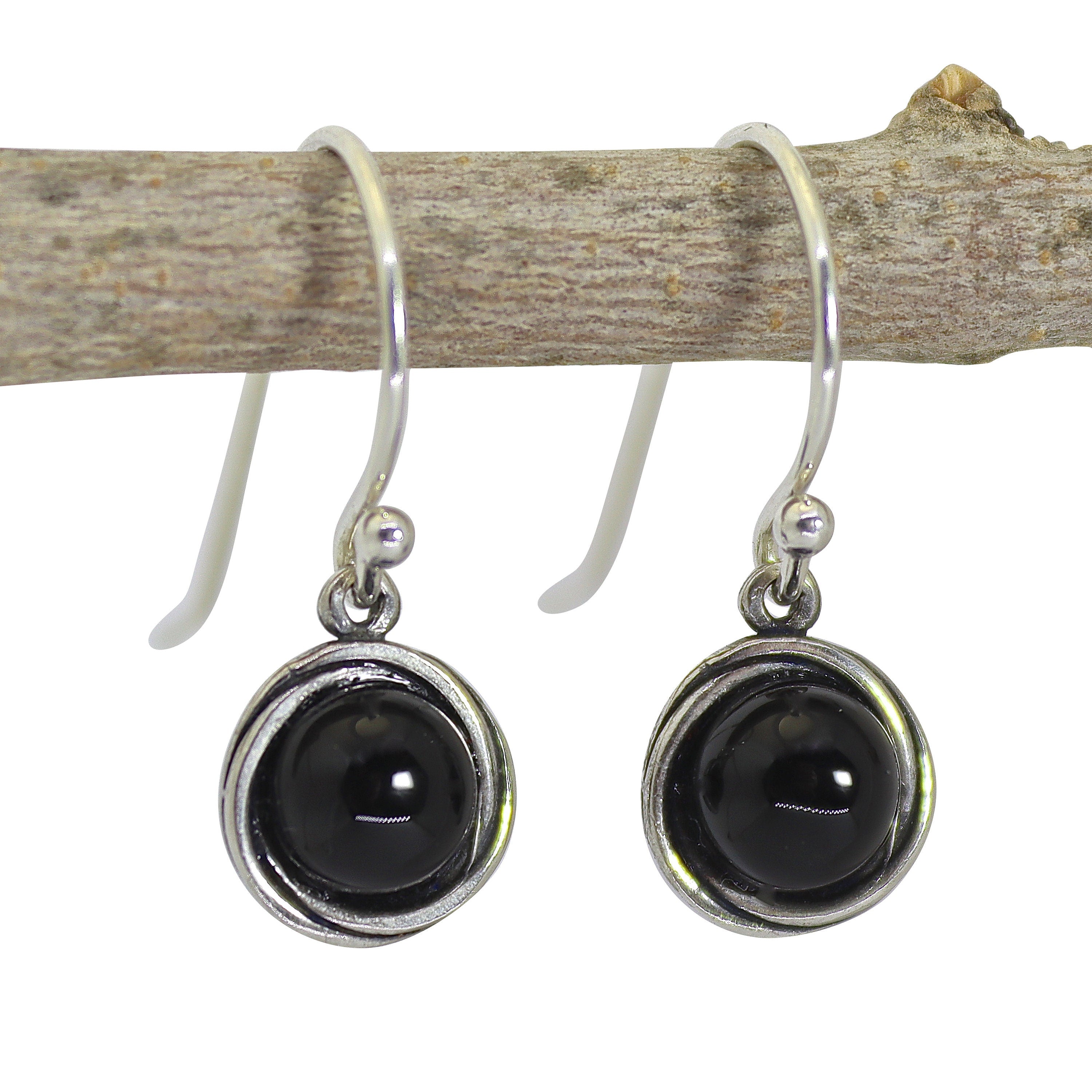 עגילי טורקיז, עגילי כסף סטרלינג 925 עגולים קטנים